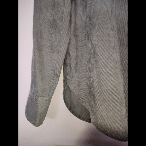 H&M olive Green Corduroy Shirt - Picture 8 of 12